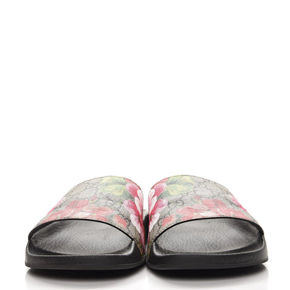 Gucci GG Supreme Monogram Blooms Slide Sandals 41 Beige Multicolor 2 of 9