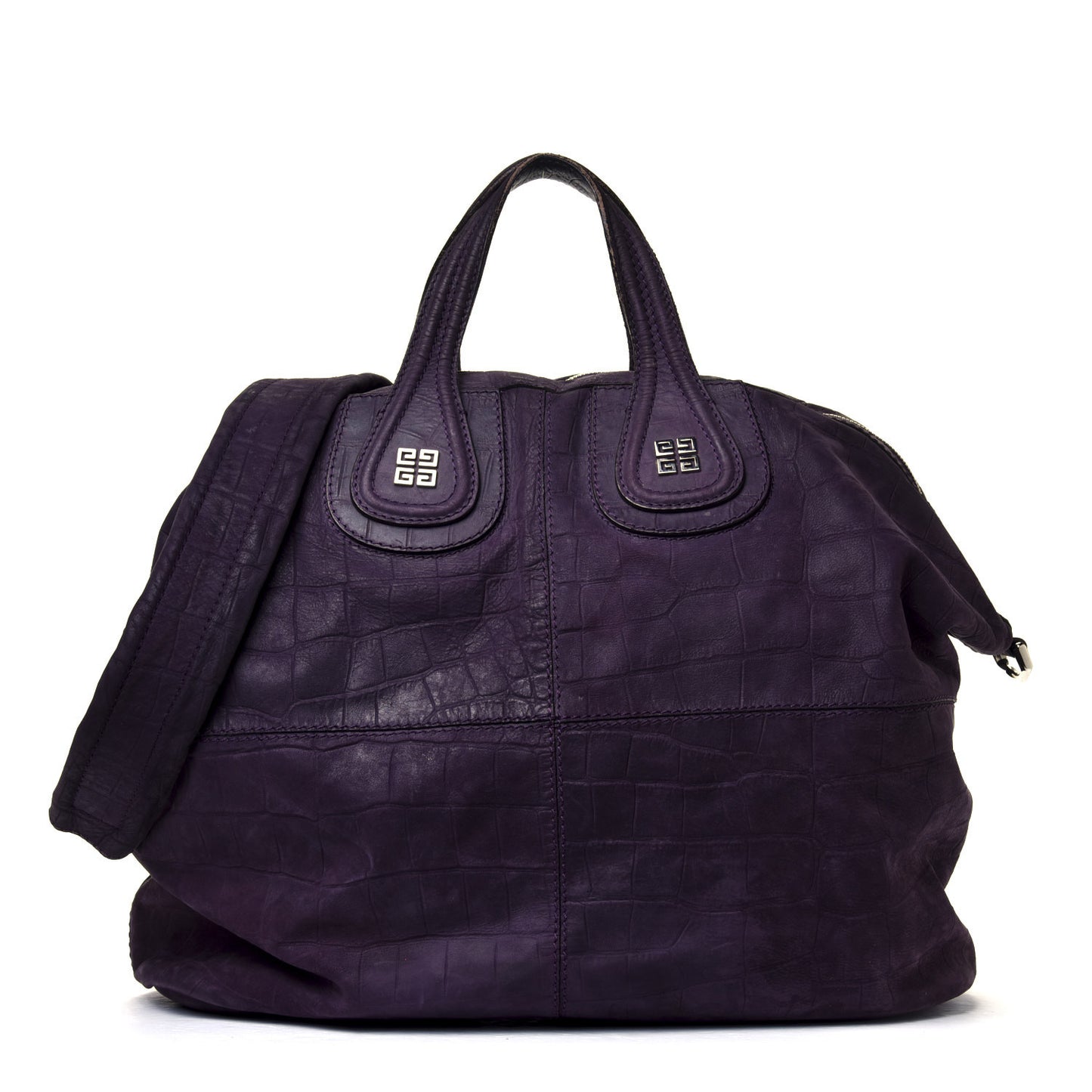 Nubuck Crocodile Embossed Medium Nightingale Purple