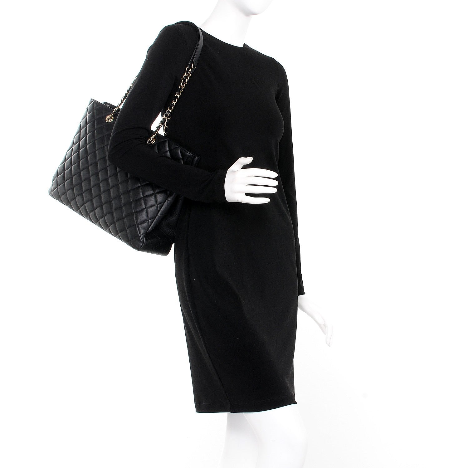 Chanel Calfskin Quilted Timeless Tote Black 2 of 7