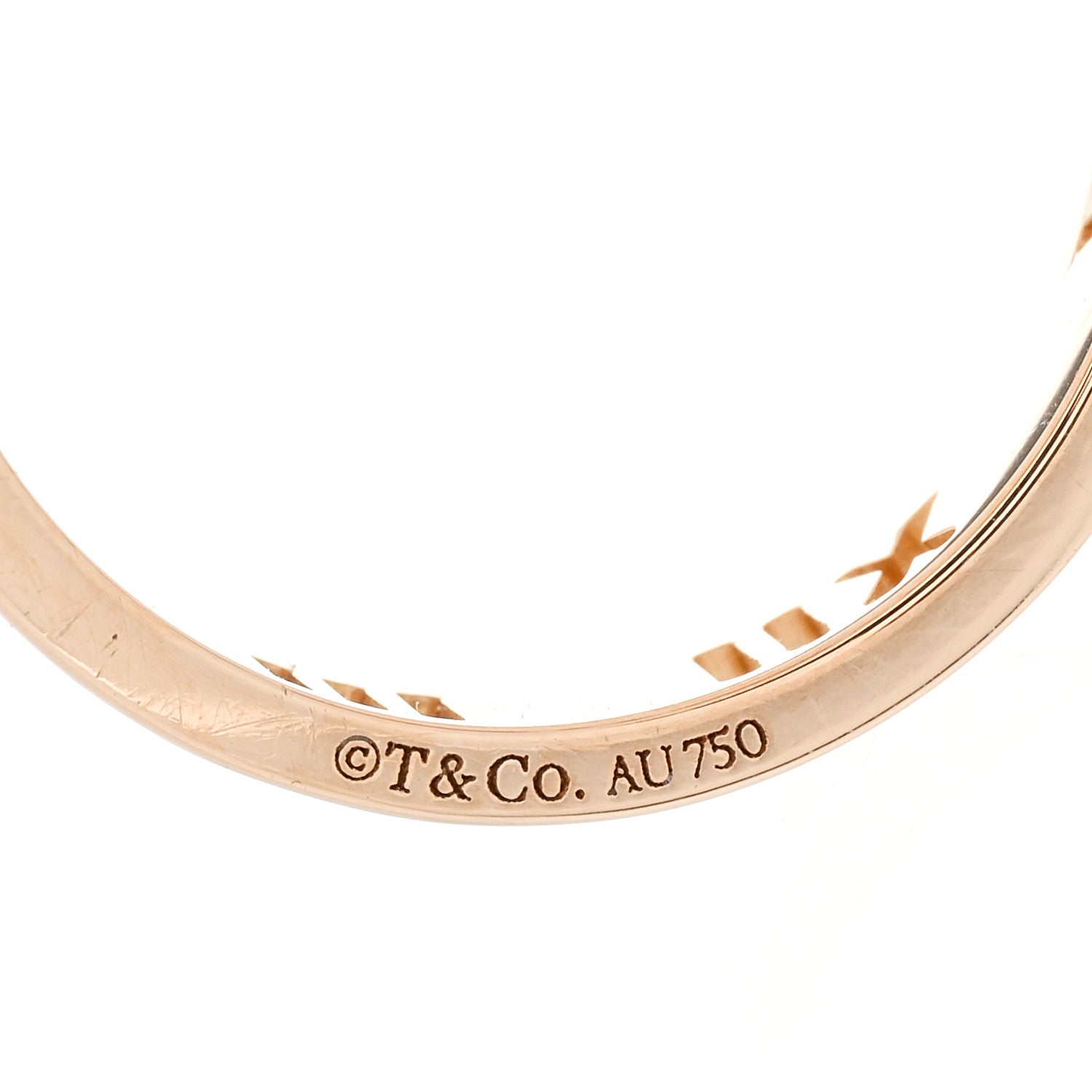 Tiffany 18K Rose Gold Diamond Atlas Pierced Ring 49 5 3 of 4
