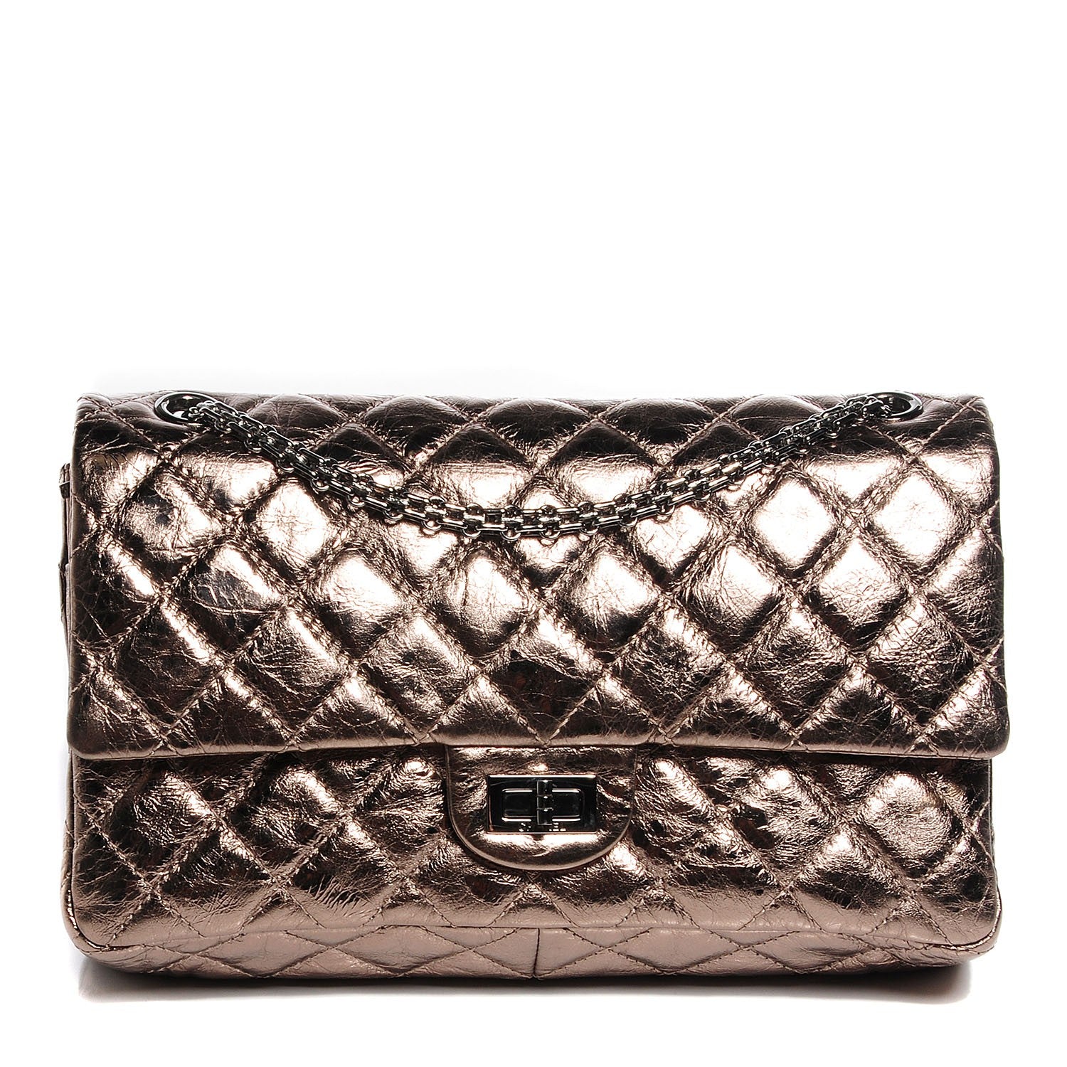 Chanel Metallic Aged Calfskin 2.55 Reissue 226 Flap Gold 1 of 9