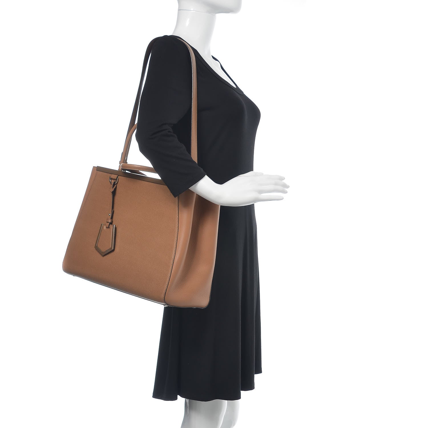 Fendi Vitello Elite Regular 2Jours Tote Orzo 2 of 10