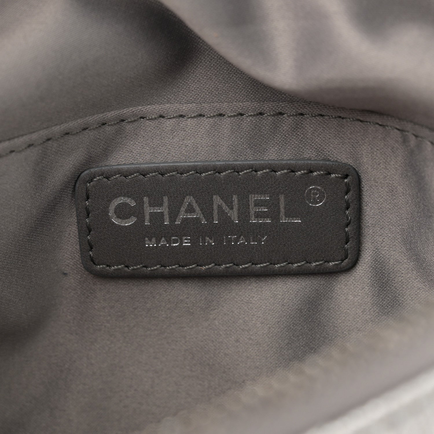 Chanel Metallic Calfskin Quilted Banane Waist Bag Fanny Pack Dark Silver 6 of 10