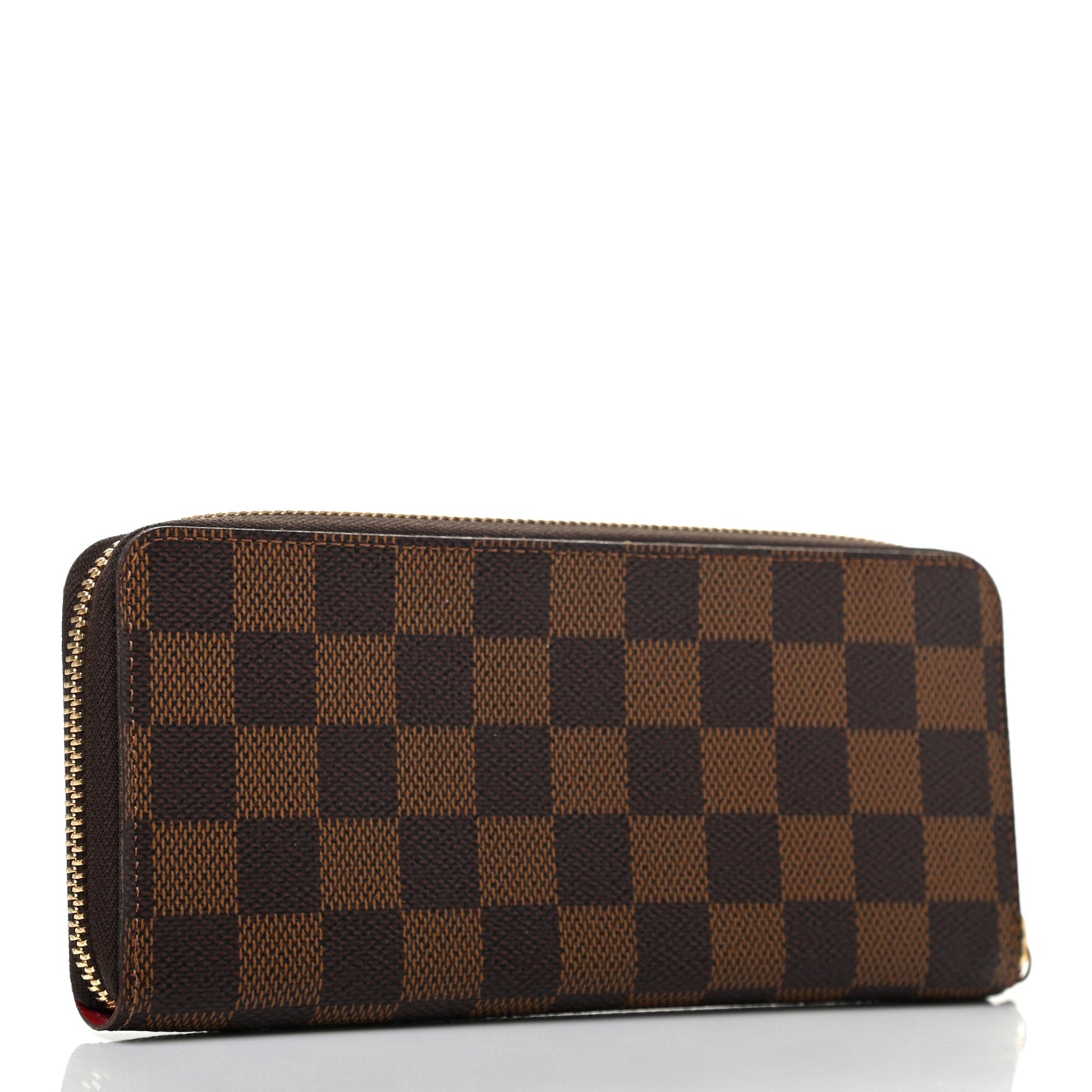 Damier Ebene Clemence Wallet Cherry