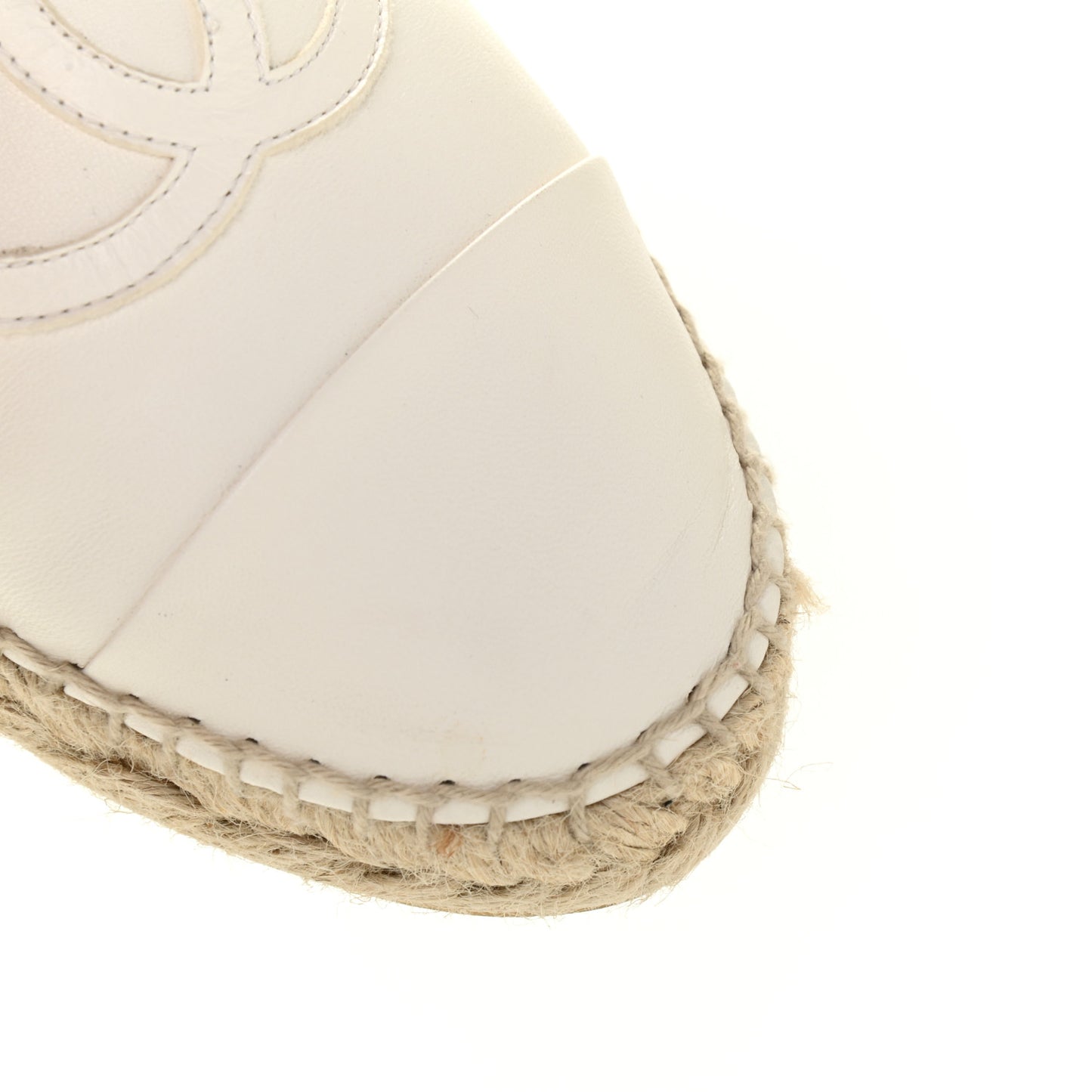Lambskin CC Espadrilles 40 White