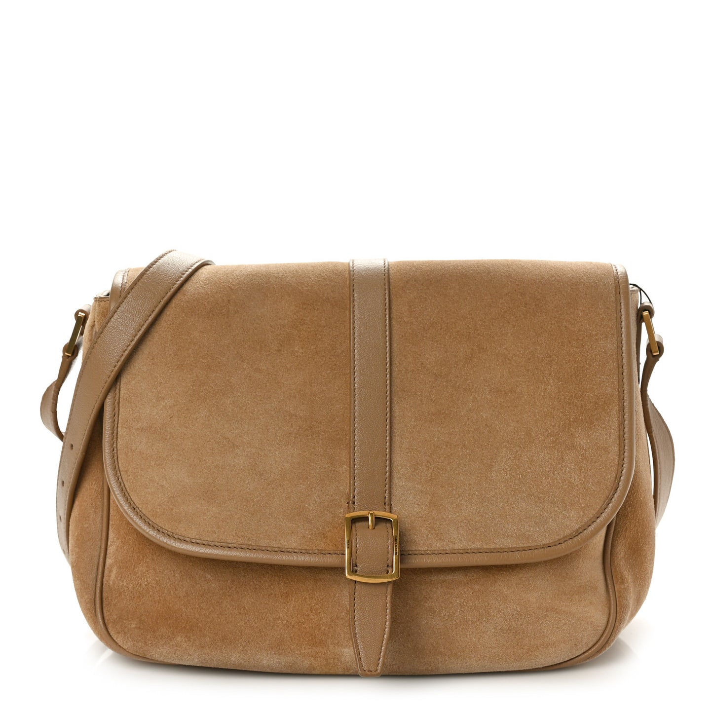 Suede Sorbonne Medium Shoulder Bag Natural Tan