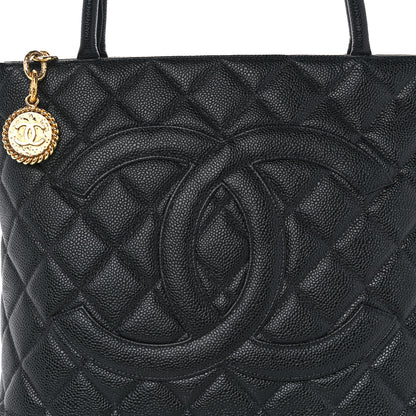 Chanel Caviar Quilted Medallion Tote Black 8 of 10