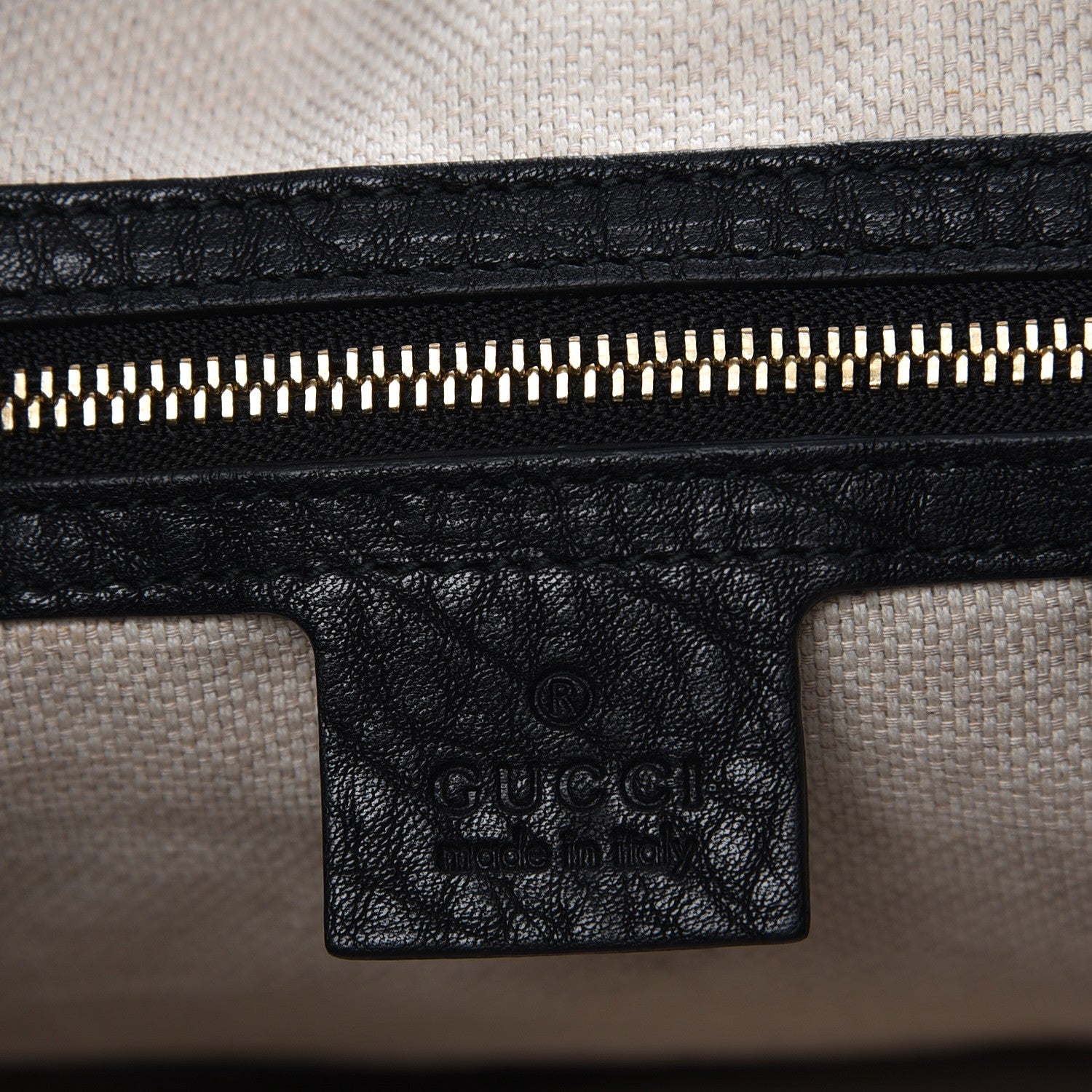 Gucci Pebbled Calfskin Medium Soho Chain Shoulder Bag Black 6 of 7