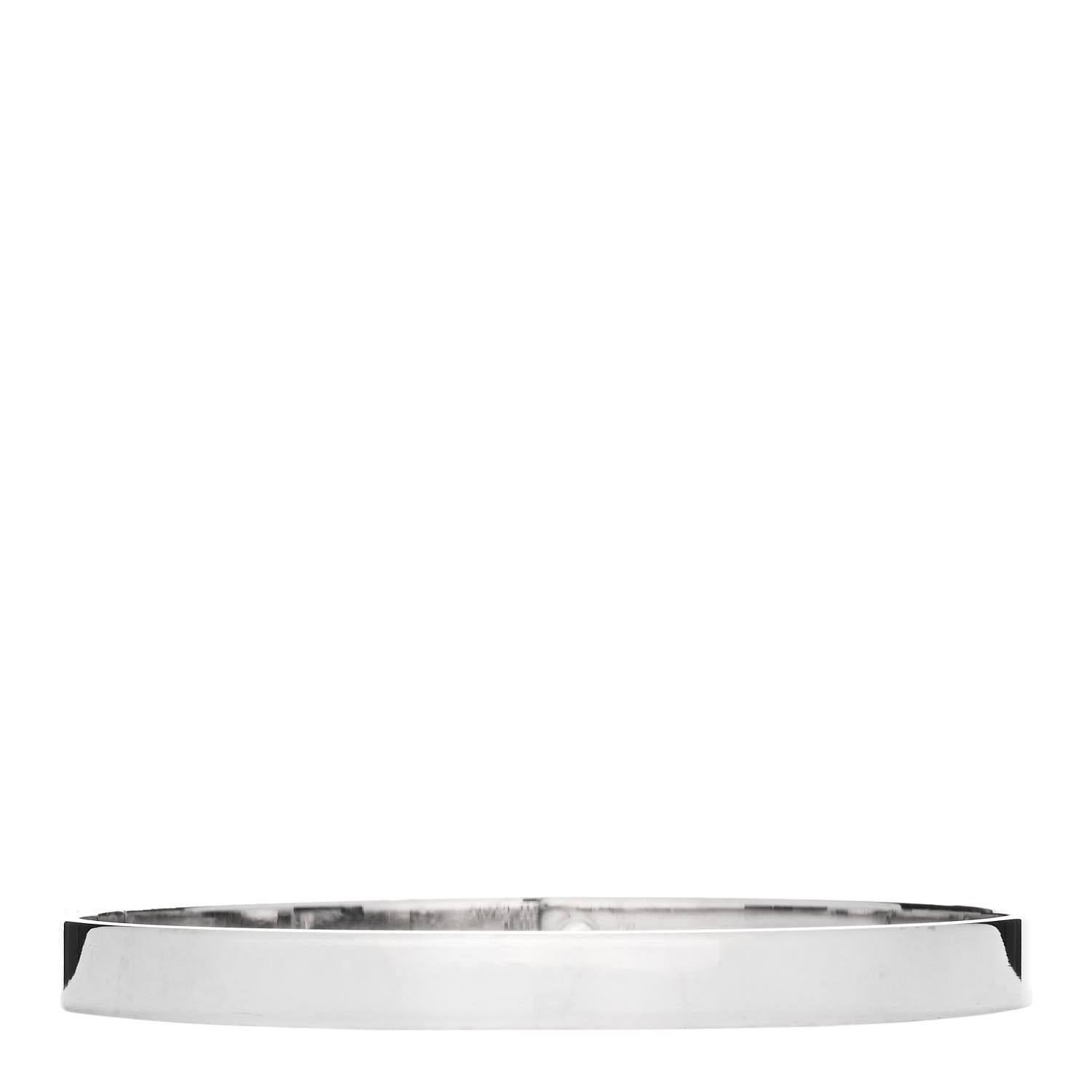 Hermes 18K White Gold Diamond PM Kelly Pave Bracelet SH 2 of 3