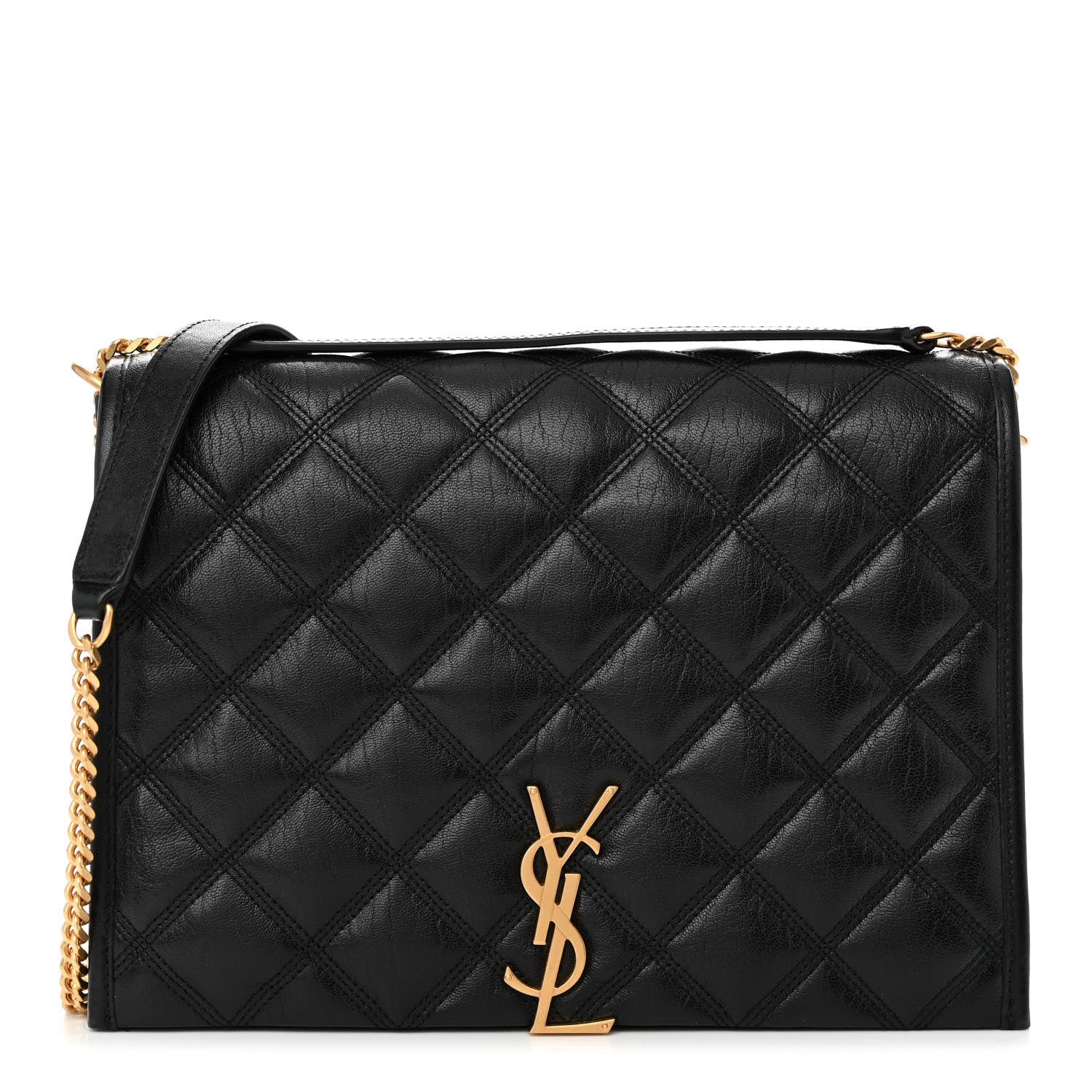 Saint Laurent Lambskin Quilted Small Becky Chain Bag Black 1 of 11