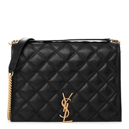 Saint Laurent Lambskin Quilted Small Becky Chain Bag Black 1 of 11