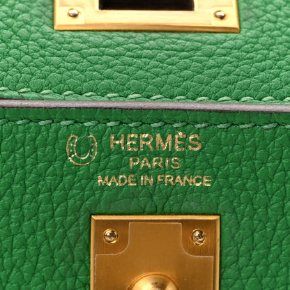 Hermes Togo Horseshoe Kelly Retourne 25 Bambou Trench 6 of 10