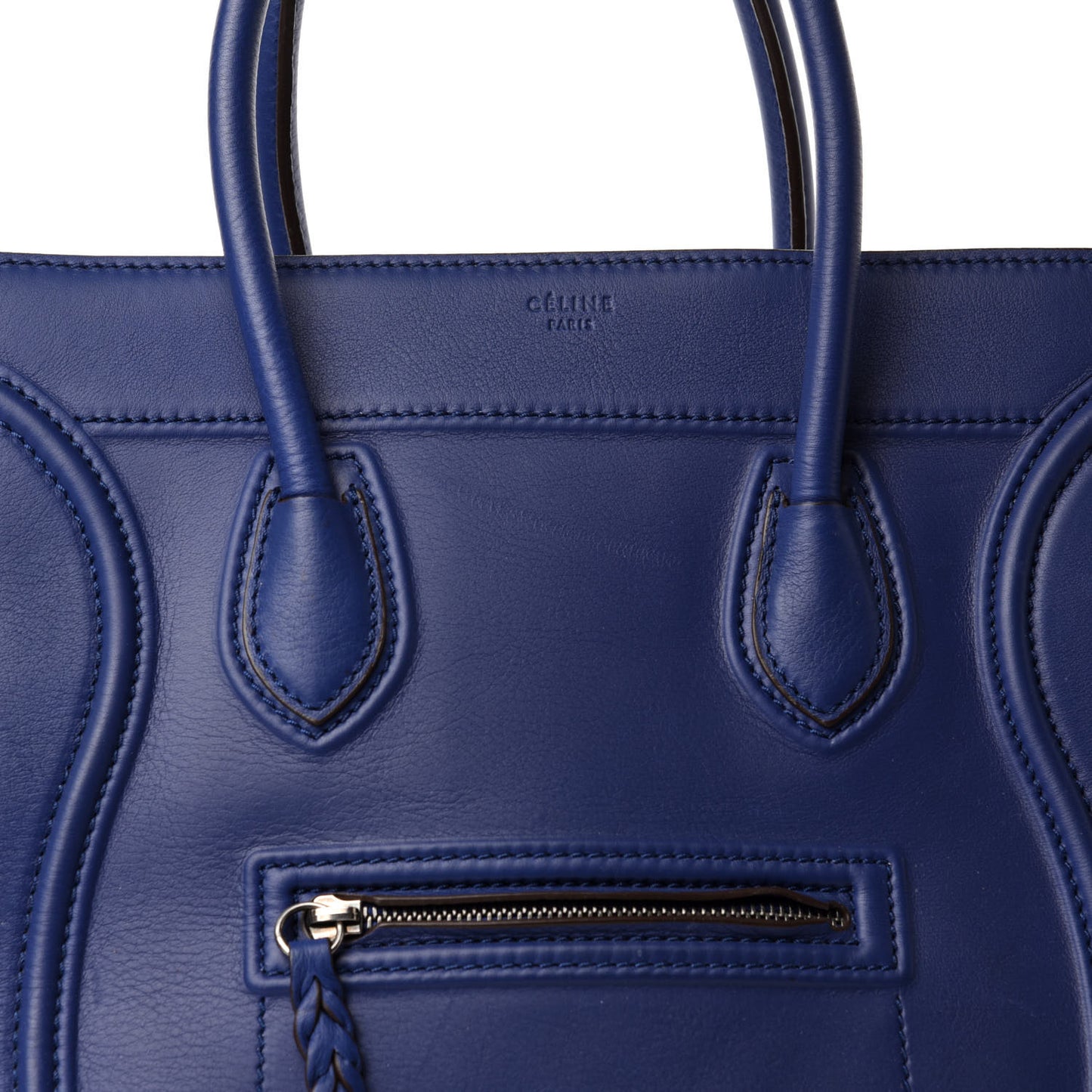 Supple Calfskin Medium Phantom Luggage Indigo