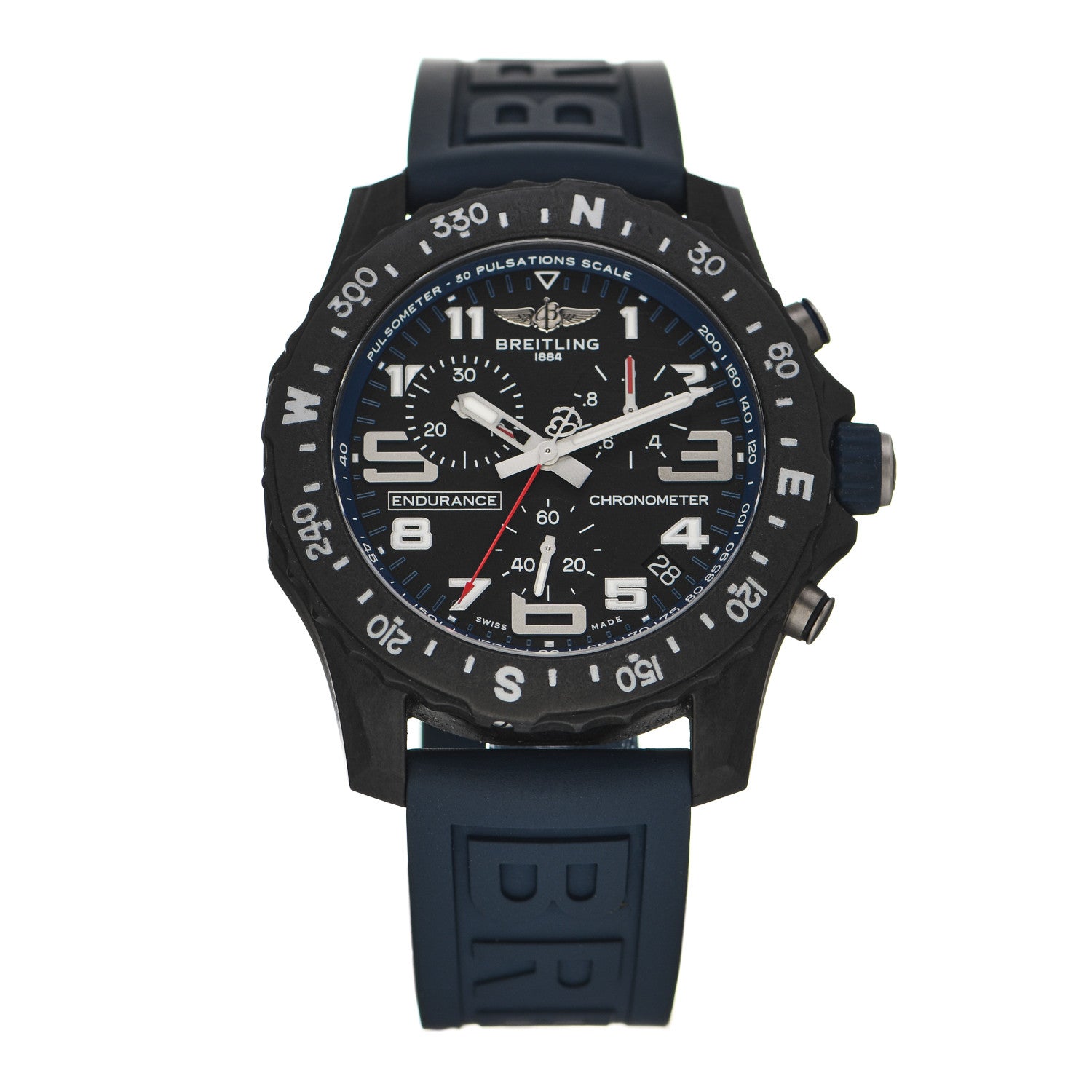 Breitling Breitlight Rubber 44mm Endurance Pro Chronograph Quartz Watch Black X82310 1 of 5