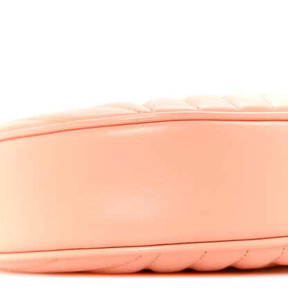 Gucci Calfskin Vertical Ring Matelasse Mini GG Marmont Half Moon Hobo Peachy Chic 9 of 11