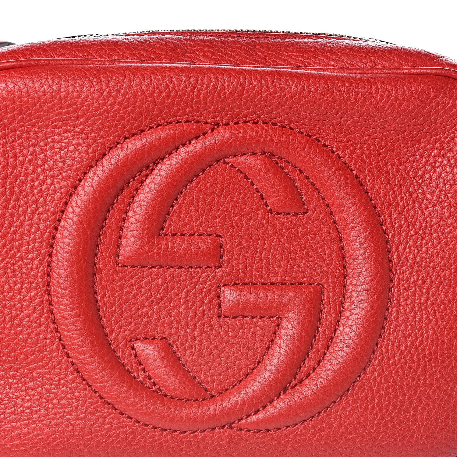 Gucci Pebbled Calfskin Small Soho Disco Bag Tabasco Red 11 of 11