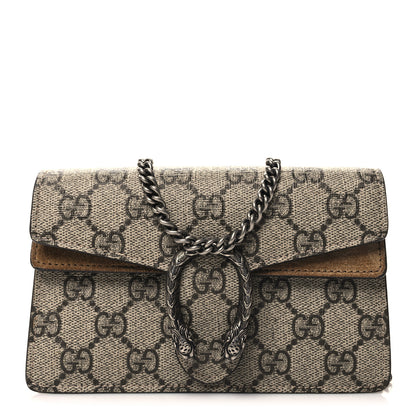 Gucci GG Supreme Monogram Super Mini Dionysus Shoulder Bag Taupe 1 of 10