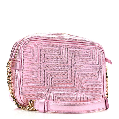 Versace Metallic Nappa Quilted Icon Camera Bag Rosa 3 of 9