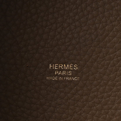 Hermes Taurillon Clemence Picotin Lock 22 PM Etoupe 5 of 11