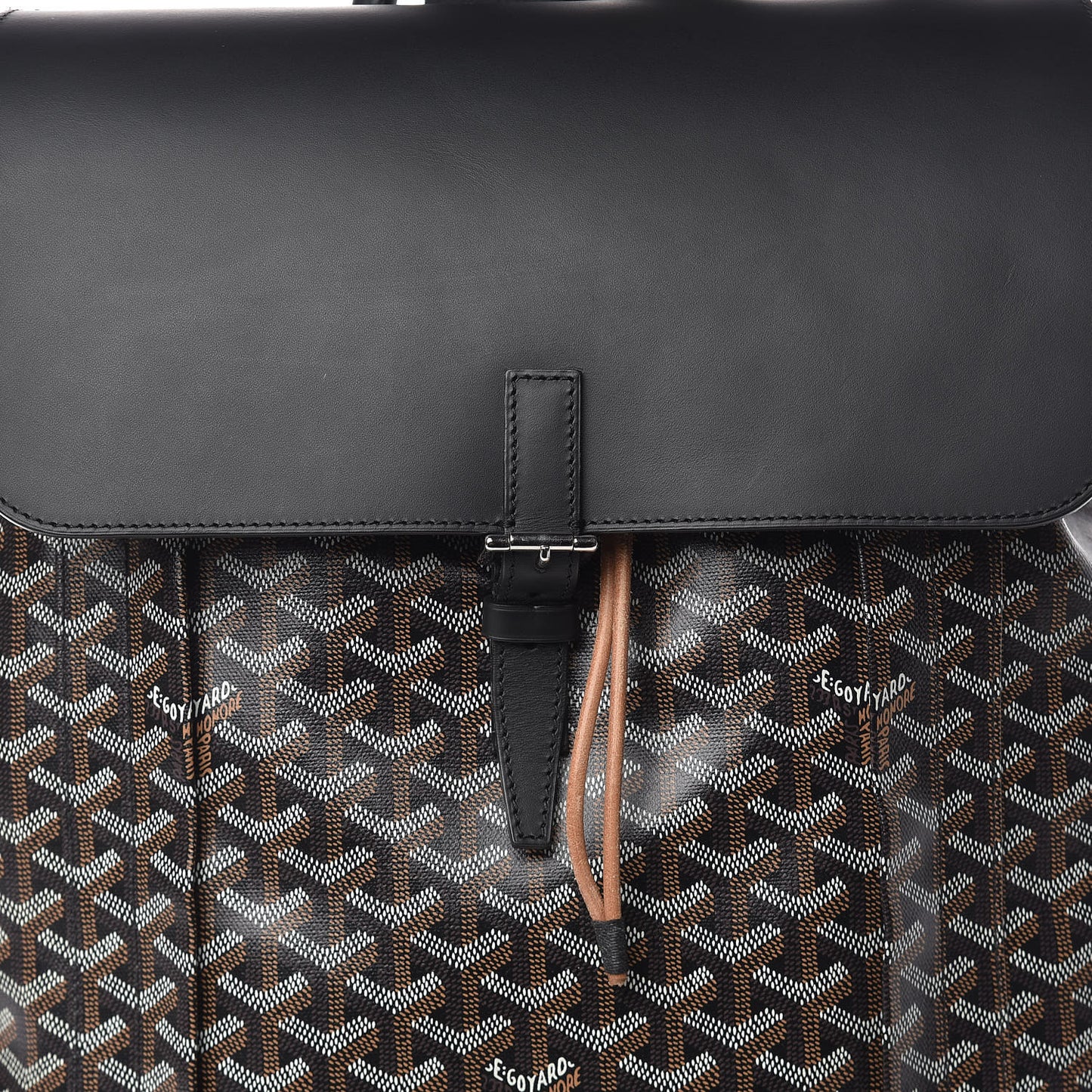 Goyardine Calfskin Alpin Backpack Black