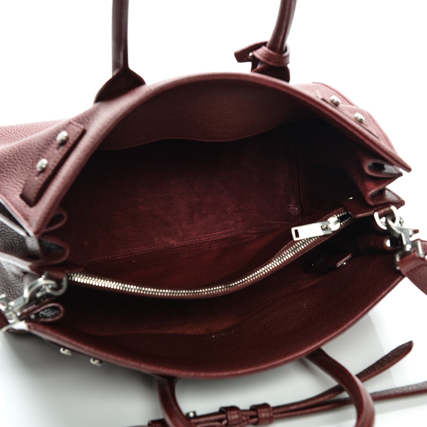 Grained Calfskin Small Supple Sac De Jour Dark Pallisandre