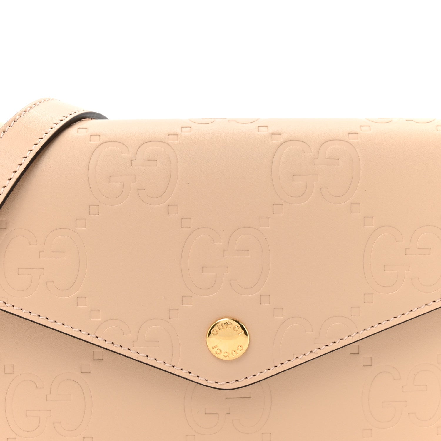 Gucci Calfskin GG Super Mini Shoulder Bag Beige 8 of 12