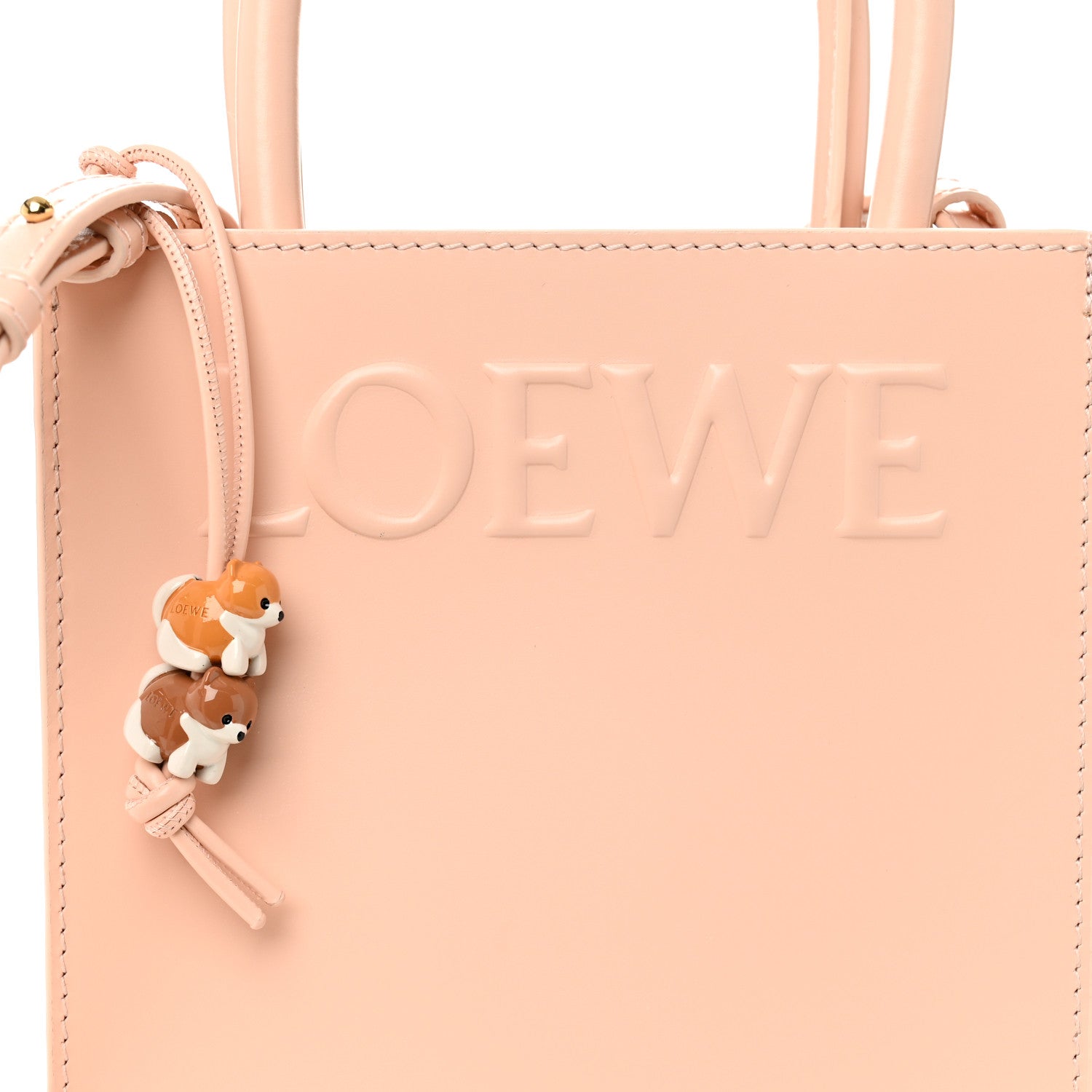 Loewe Smooth Calfskin Logo Small A5 Tote Pink 7 of 9