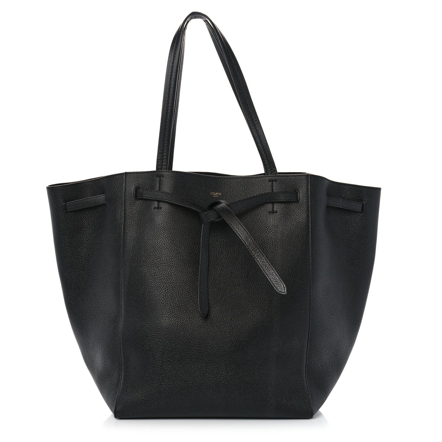 Celine Soft Grained Calfskin Medium Belt Cabas Phantom Black 1 of 10