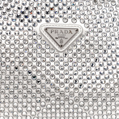 Prada Satin Crystal Mini Re-Edition 2000 Bag White 8 of 11