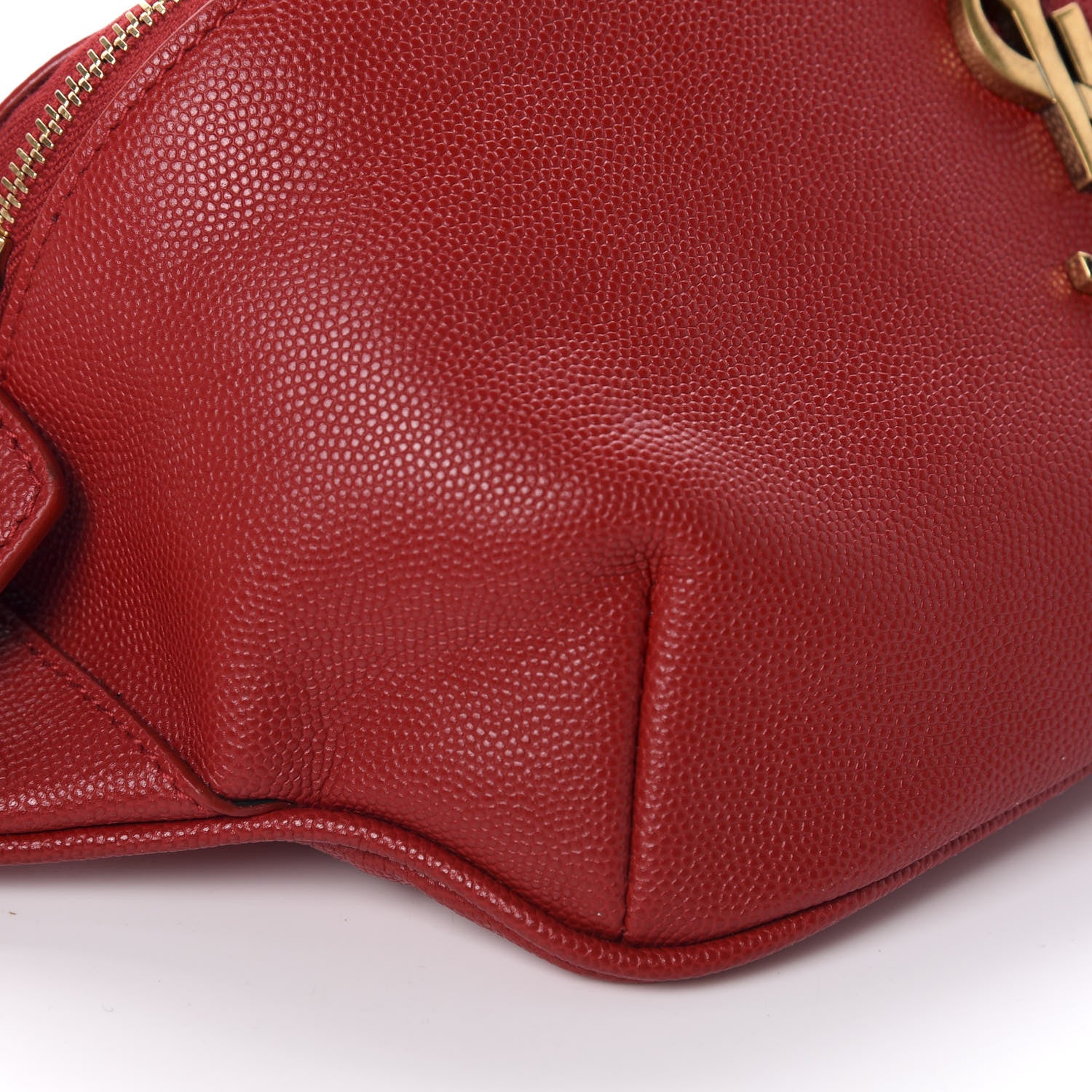 Saint Laurent Grain De Poudre Monogram Belt Bag Rouge Eros 6 of 11