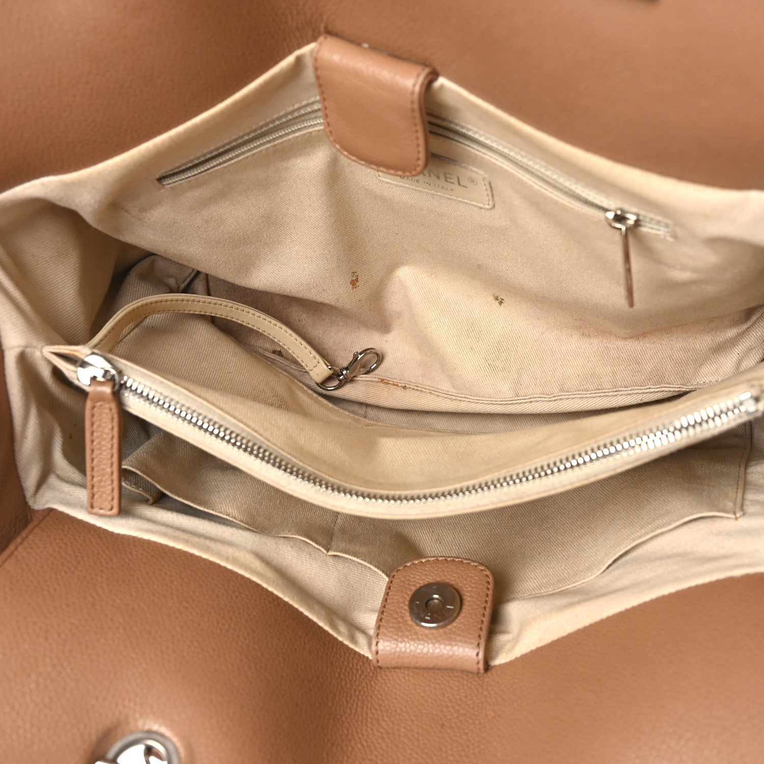 Chanel Caviar Medium Soft CC Top Handle Tote Dark Beige 5 of 28