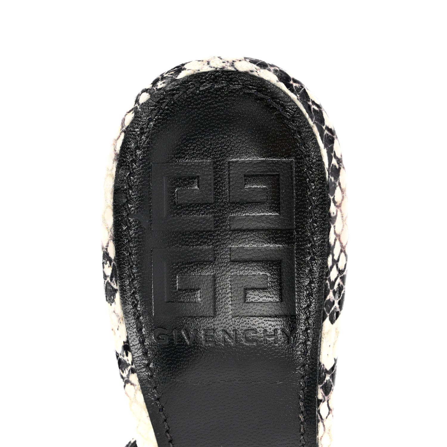 Givenchy Snakeskin Embossed Thong-Strap Sandals Mules 37 White 7 of 9