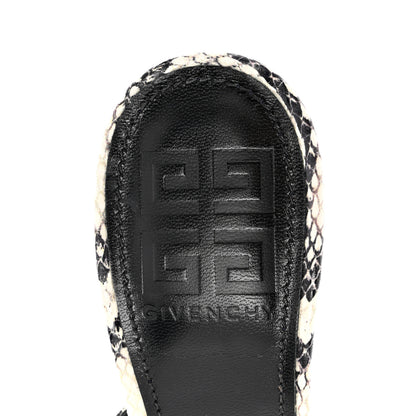Givenchy Snakeskin Embossed Thong-Strap Sandals Mules 37 White 7 of 9
