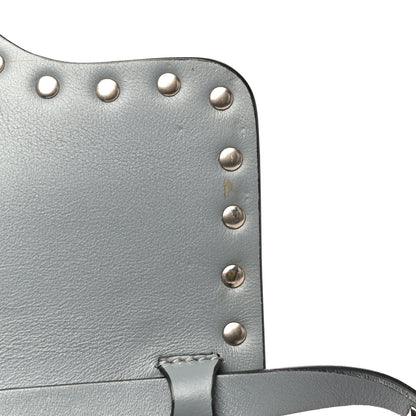 Valentino Garavani Vitello Mini Rockstud Flap Saddle Crossbody Bag Light Stone 10 of 15