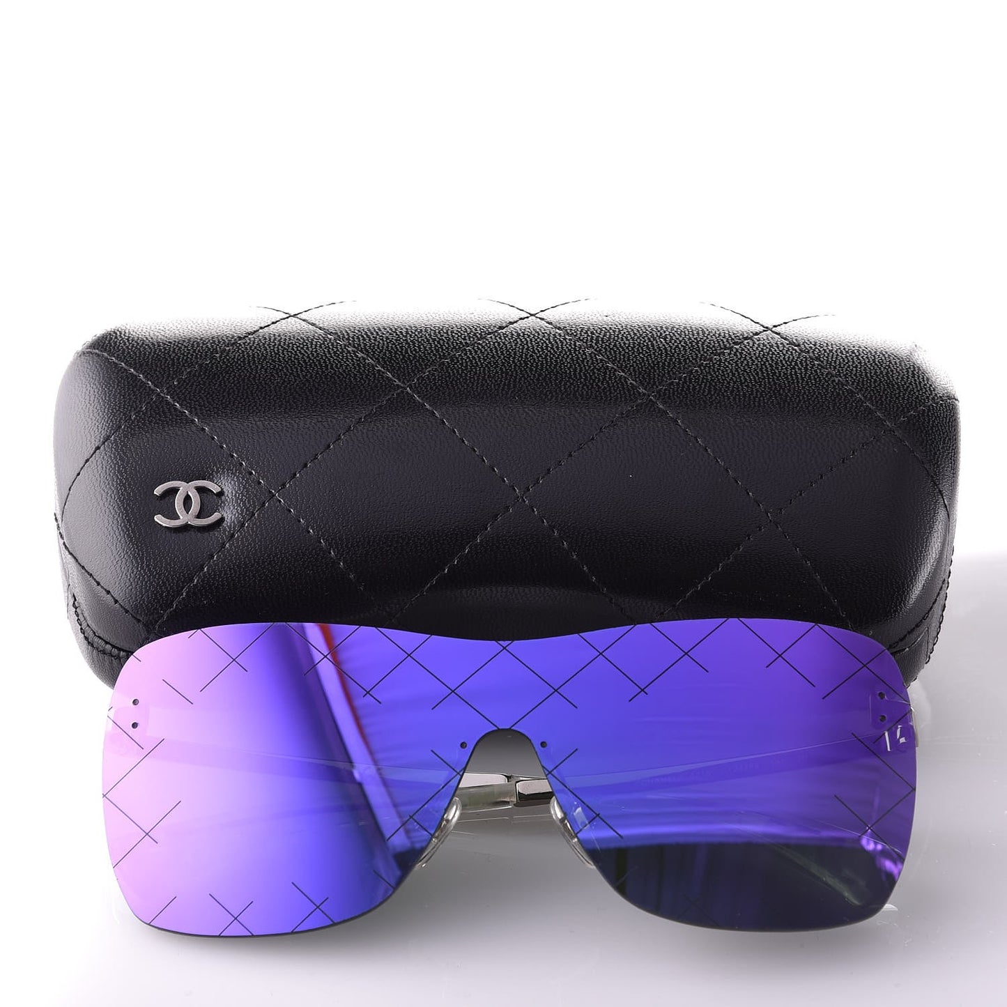 Shield Runway Sunglasses 4215 Silver Purple