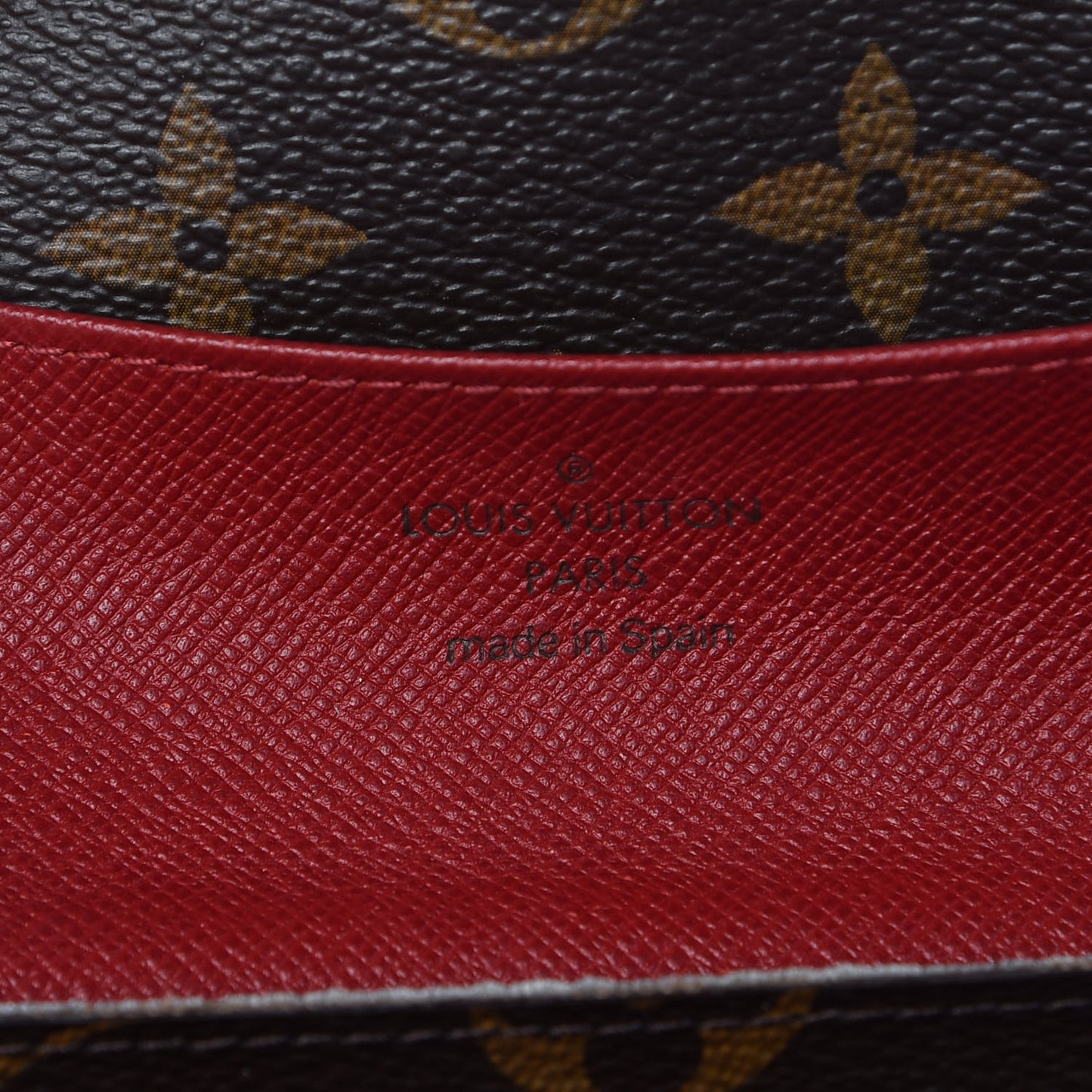 Monogram Emilie Wallet Red