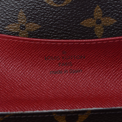 Louis Vuitton Monogram Emilie Wallet Red 5 of 8