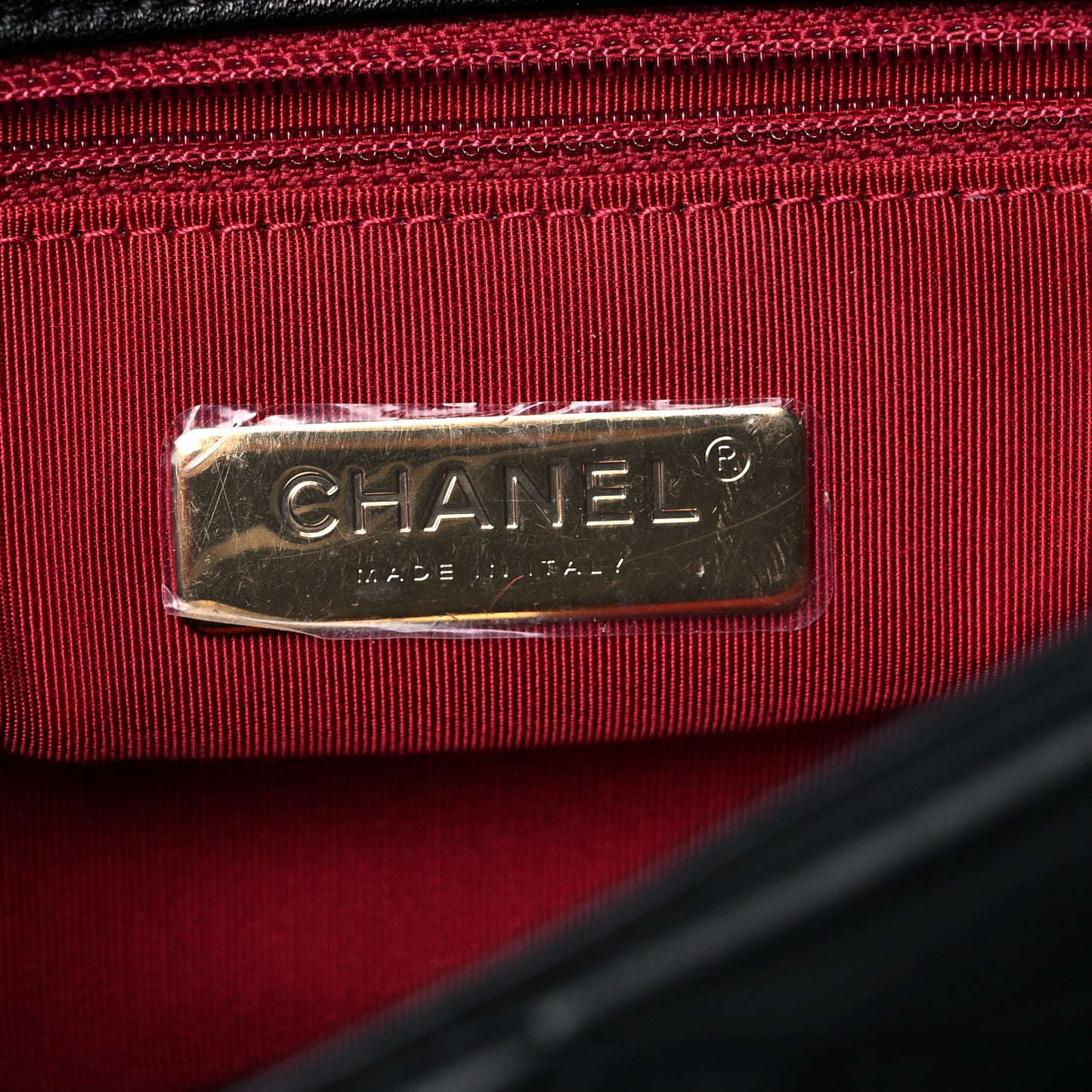 Lambskin Quilted Large Chanel 19 Flap Black