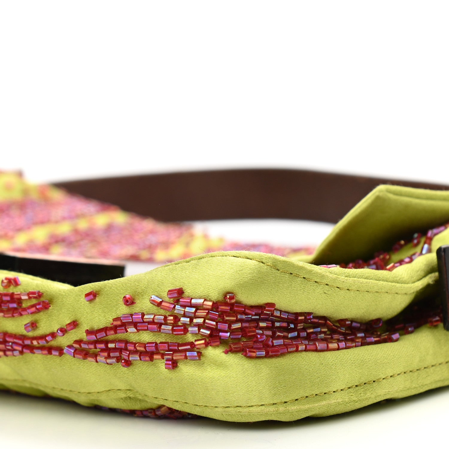 Fendi Satin Snakeskin Beaded Baguette Multicolor 9 of 10