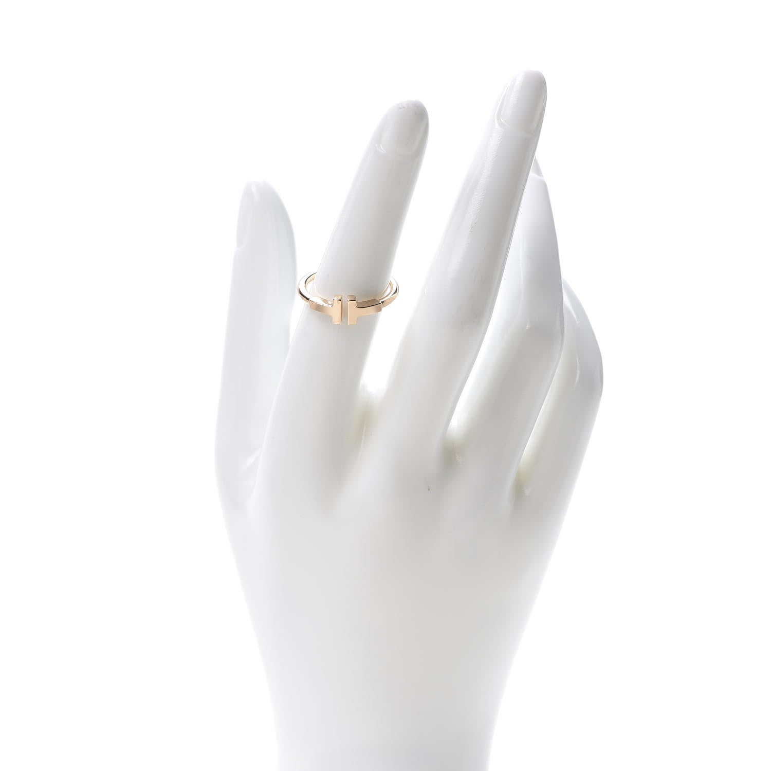 Tiffany 18K Rose Gold T Wire Ring 53 6.5 2 of 5