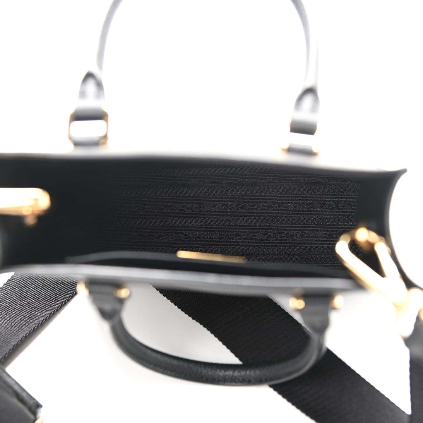 Saffiano Lux Small Shoulder Bag Black