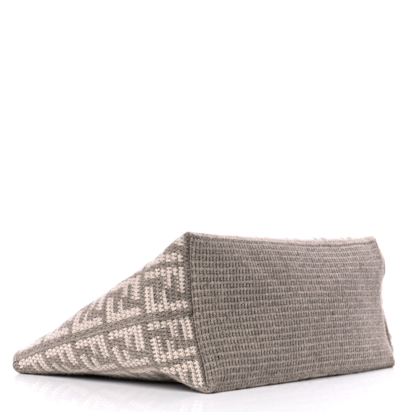 Cashmere Knit FF Large Shopper Tote Tortora