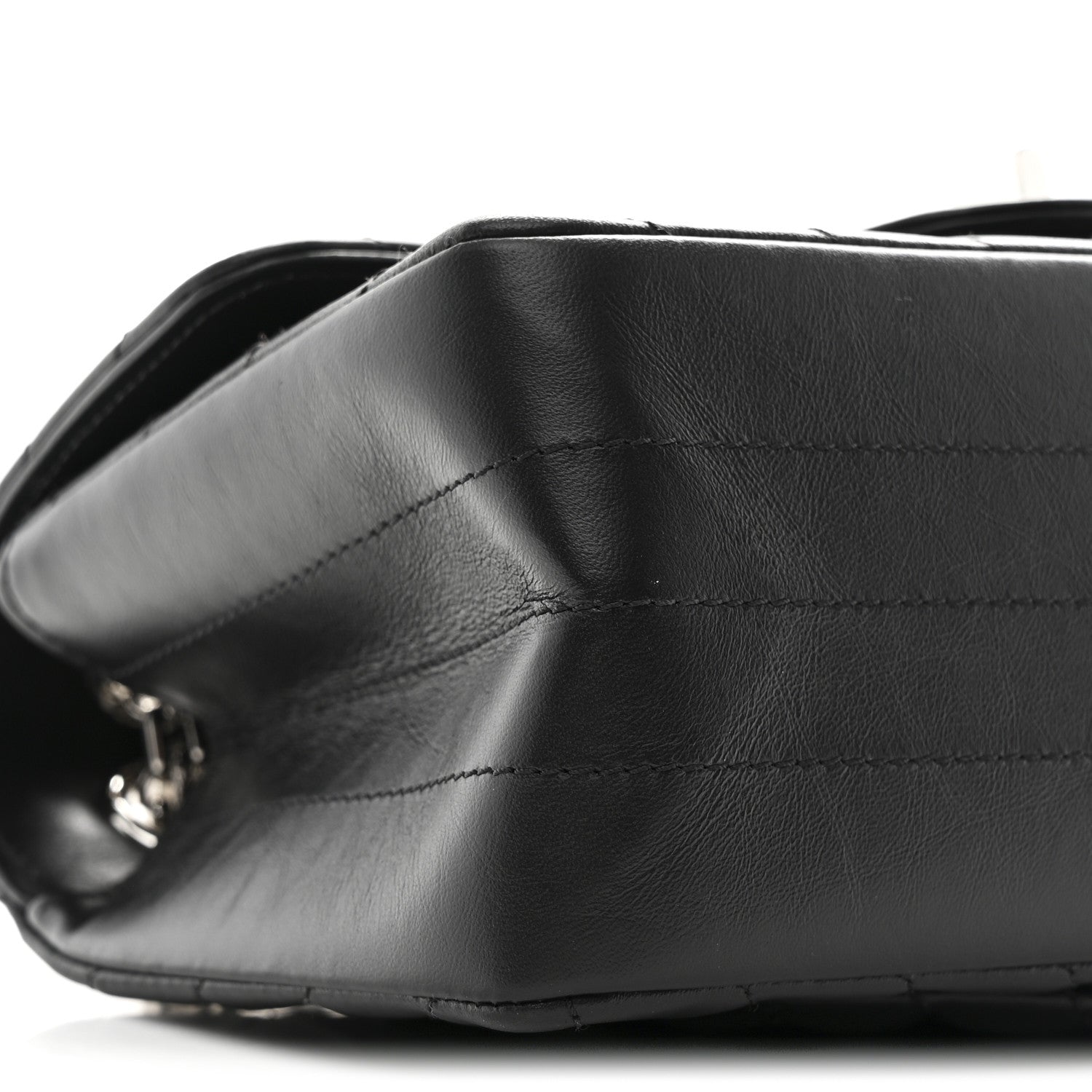 Chanel Aged Calfskin Chevron Quilted 2.55 Reissue Mini Flap Black 9 of 11
