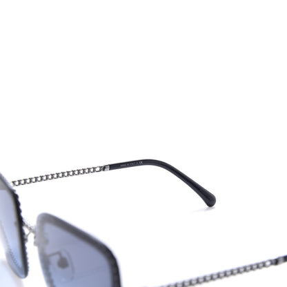 Chanel Square Removable Chain Sunglasses 4244 Blue 6 of 8