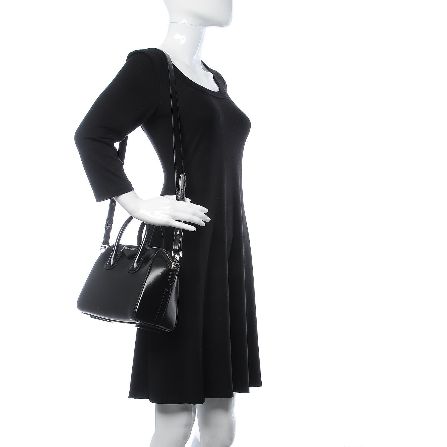 Givenchy Shiny Lord Calfskin Mini Antigona Black 2 of 7