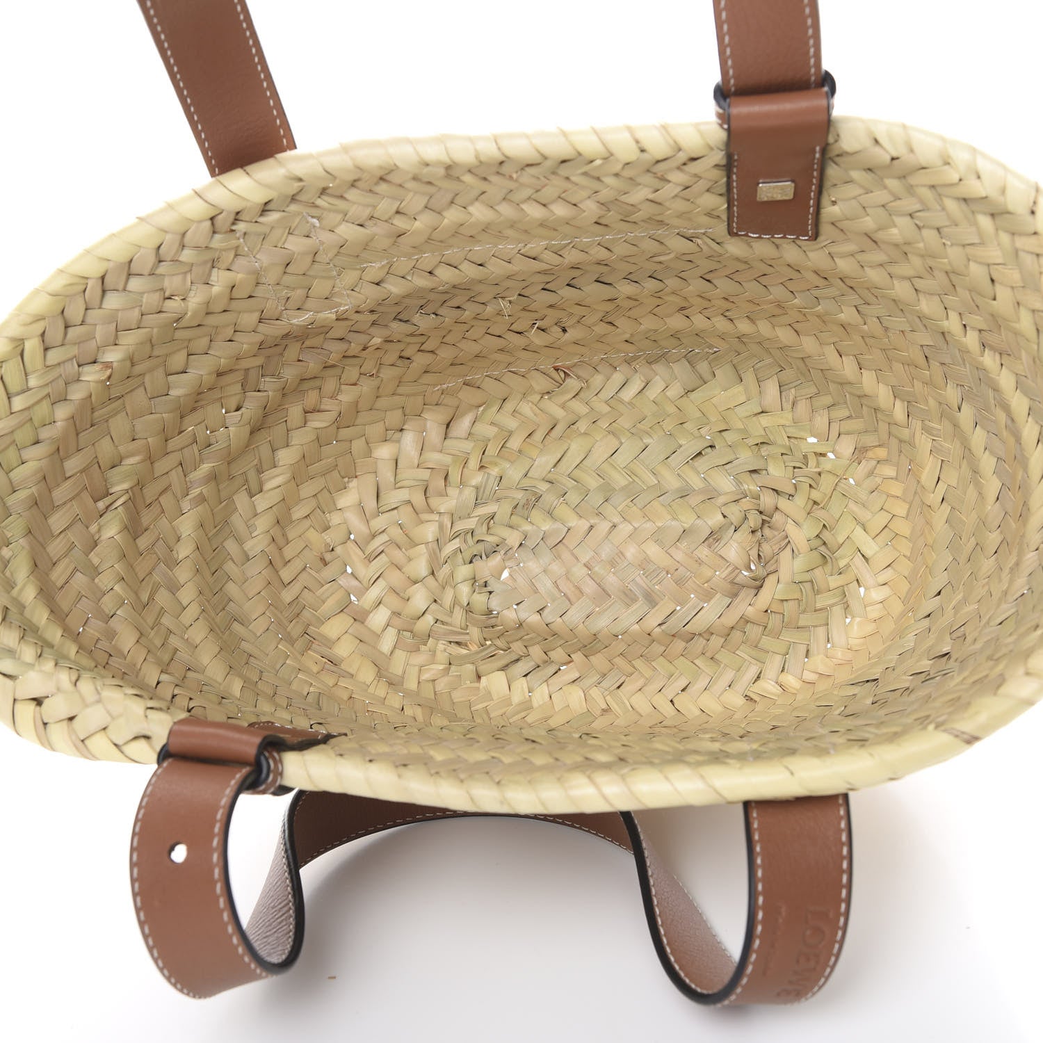 Loewe Raffia Small Basket Tote Bag Natural Tan 4 of 9