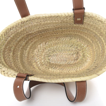 Loewe Raffia Small Basket Tote Bag Natural Tan 4 of 9