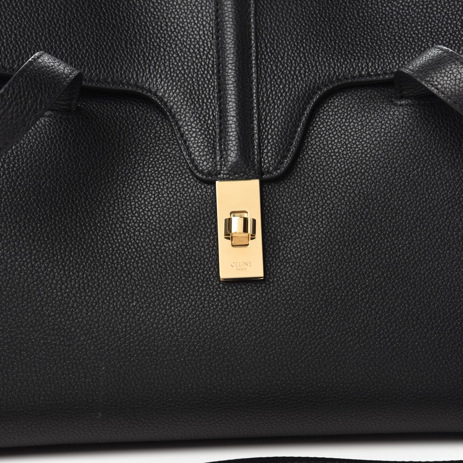 Celine Supple Grained Calfskin Medium Soft 16 Bag Black 720446