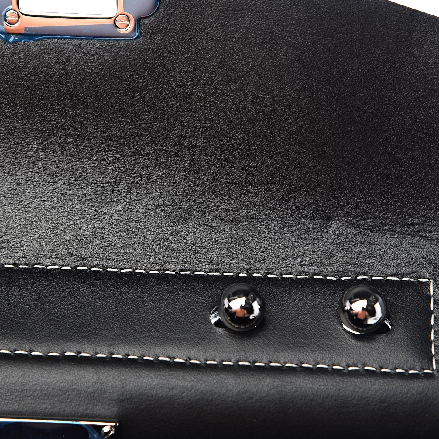 Smooth Calfskin Small Hava Top Handle Bag Black