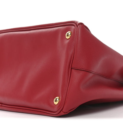 Prada Saffiano Lux Large Galleria Double Zip Tote Fuoco 9 of 9